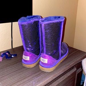 purple sequin UGG BOOTS